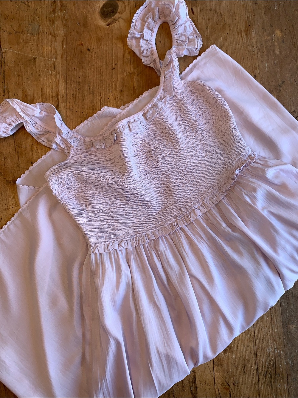 Wilfred Womens Light Lavender Smocked Ruffle Tank Dress - Picture 15 of 16
